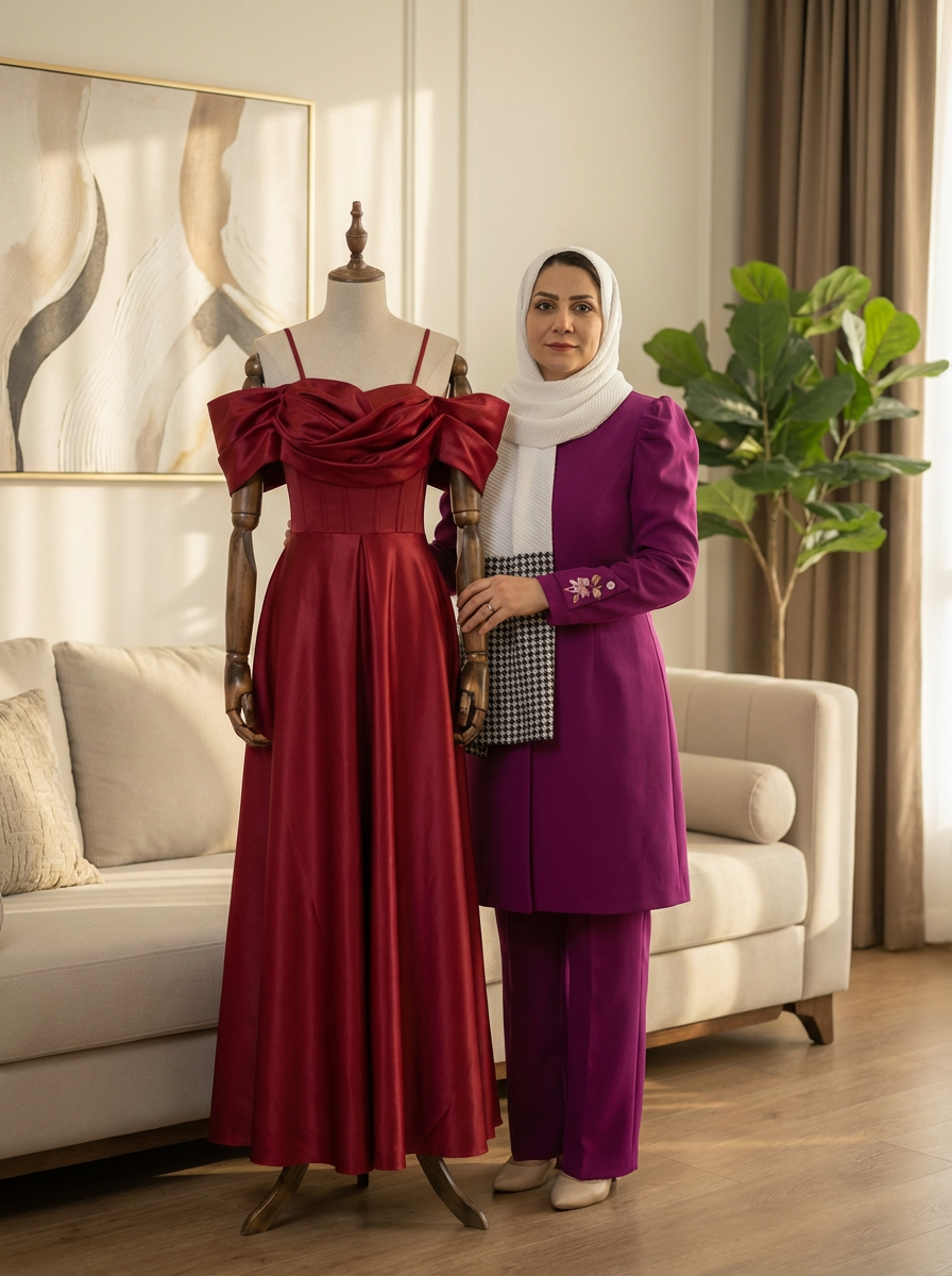 دوره مجلسی دوزی - آموزش خیاطی آکادمی فیاض